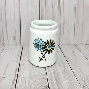 VTG Milk Glass Santa Barbara Ca. Dispensers Inc Sugar Starline Daisies Mod 60s